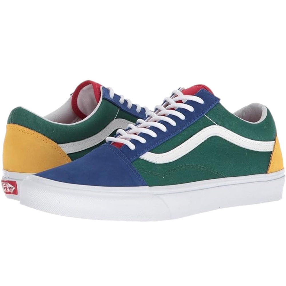 Vans Unisex Old Skool Yacht Club Skate Shoes Color Block Suede Canvas